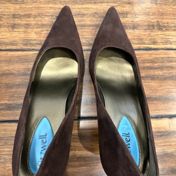 Fitzwell brown suede 3” heels - Picture 3 of 6